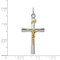 Gold Plated Sterling Silver INRI Crucifix Charm Jewerly 37mm x 18mm